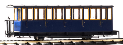 Ferro Train 1021-03 - Austrian Cog rwy passenger coach, open platform, blue
